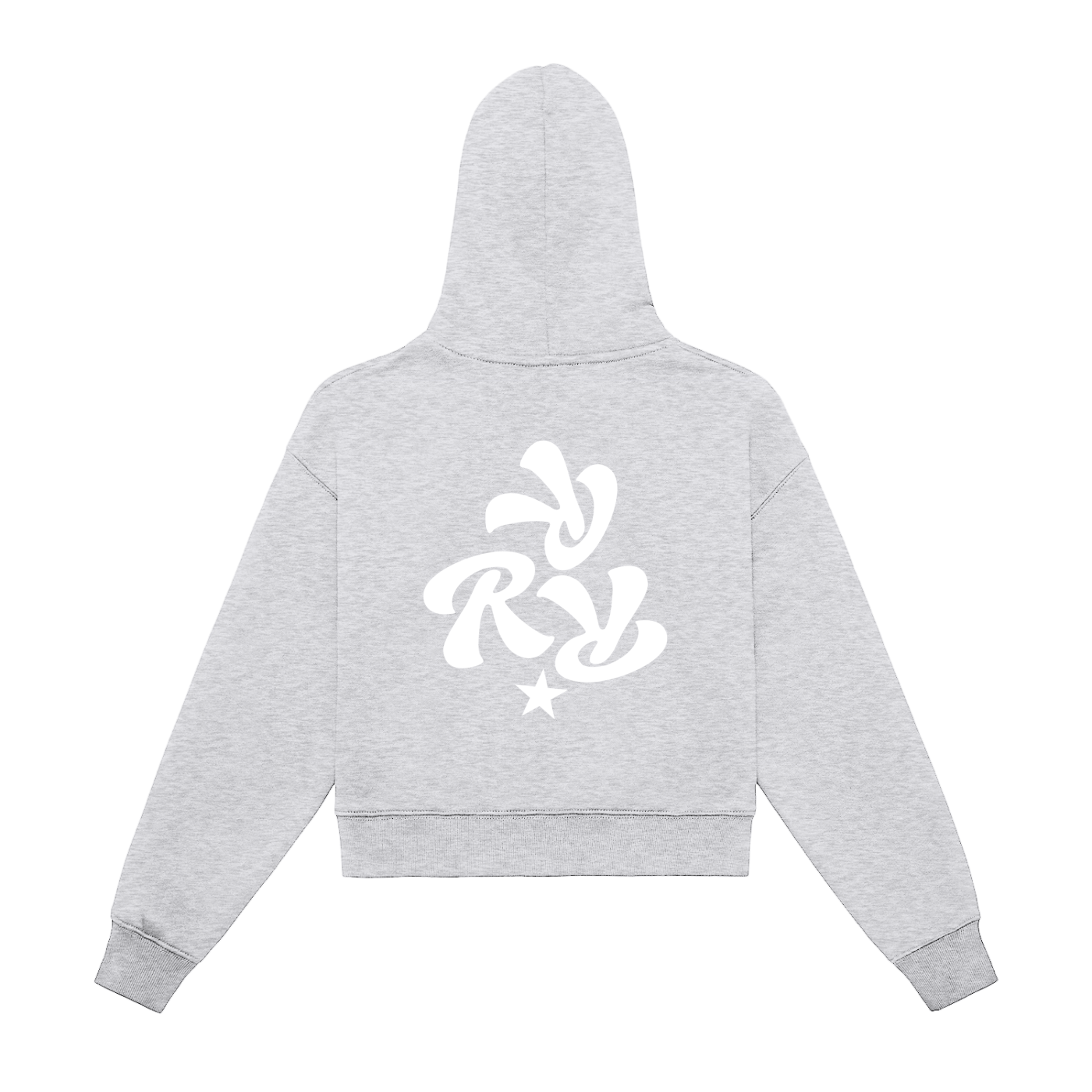 Three R Star Cropped Hoodie Zip-Up