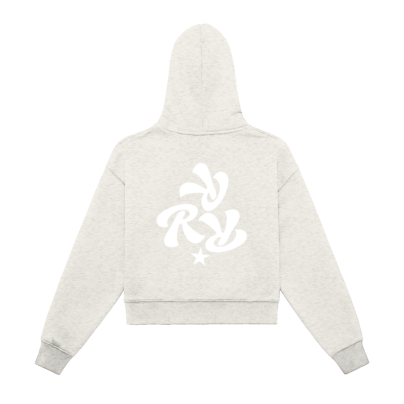 Three R Star Cropped Hoodie Zip-Up