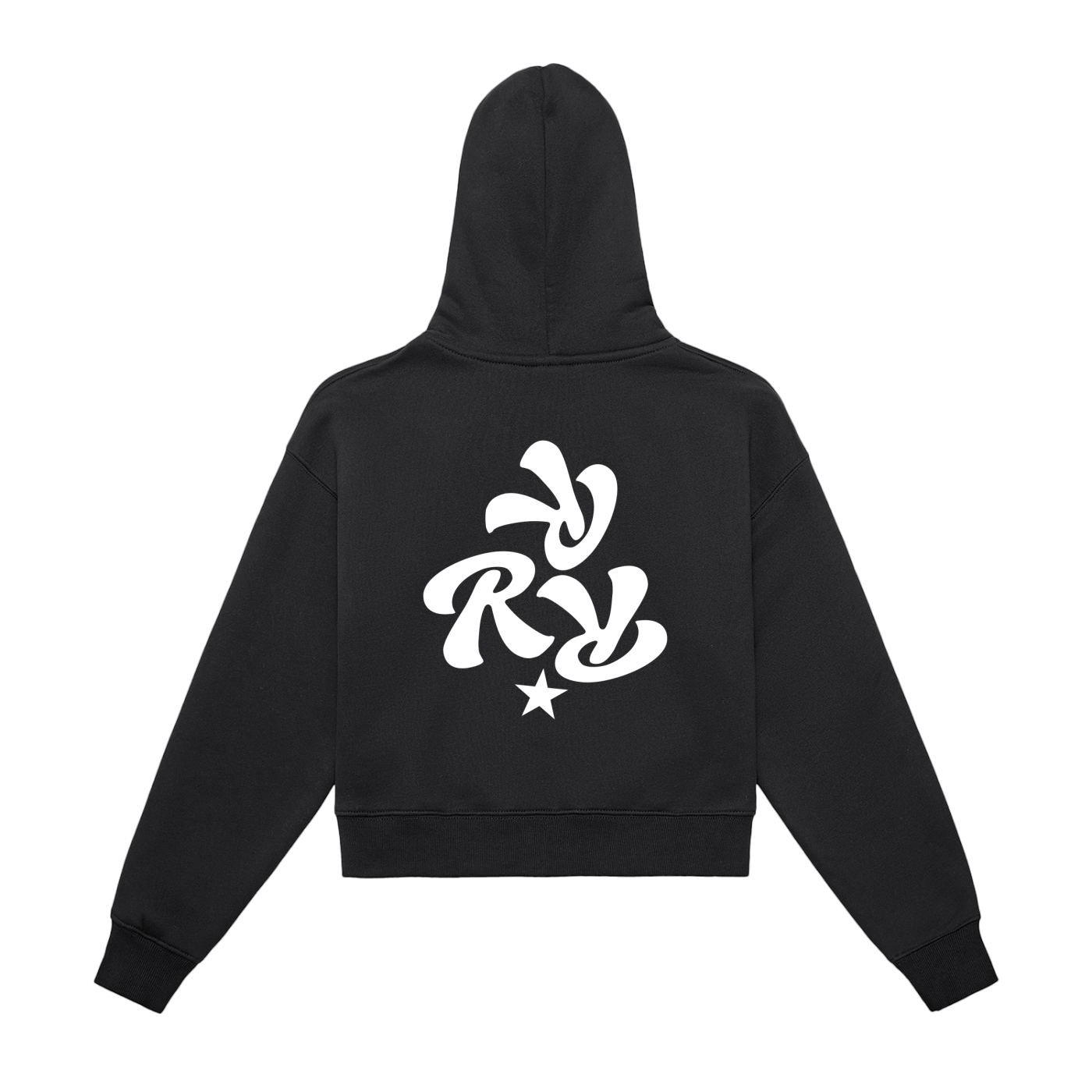 Three R Star Cropped Hoodie Zip-Up