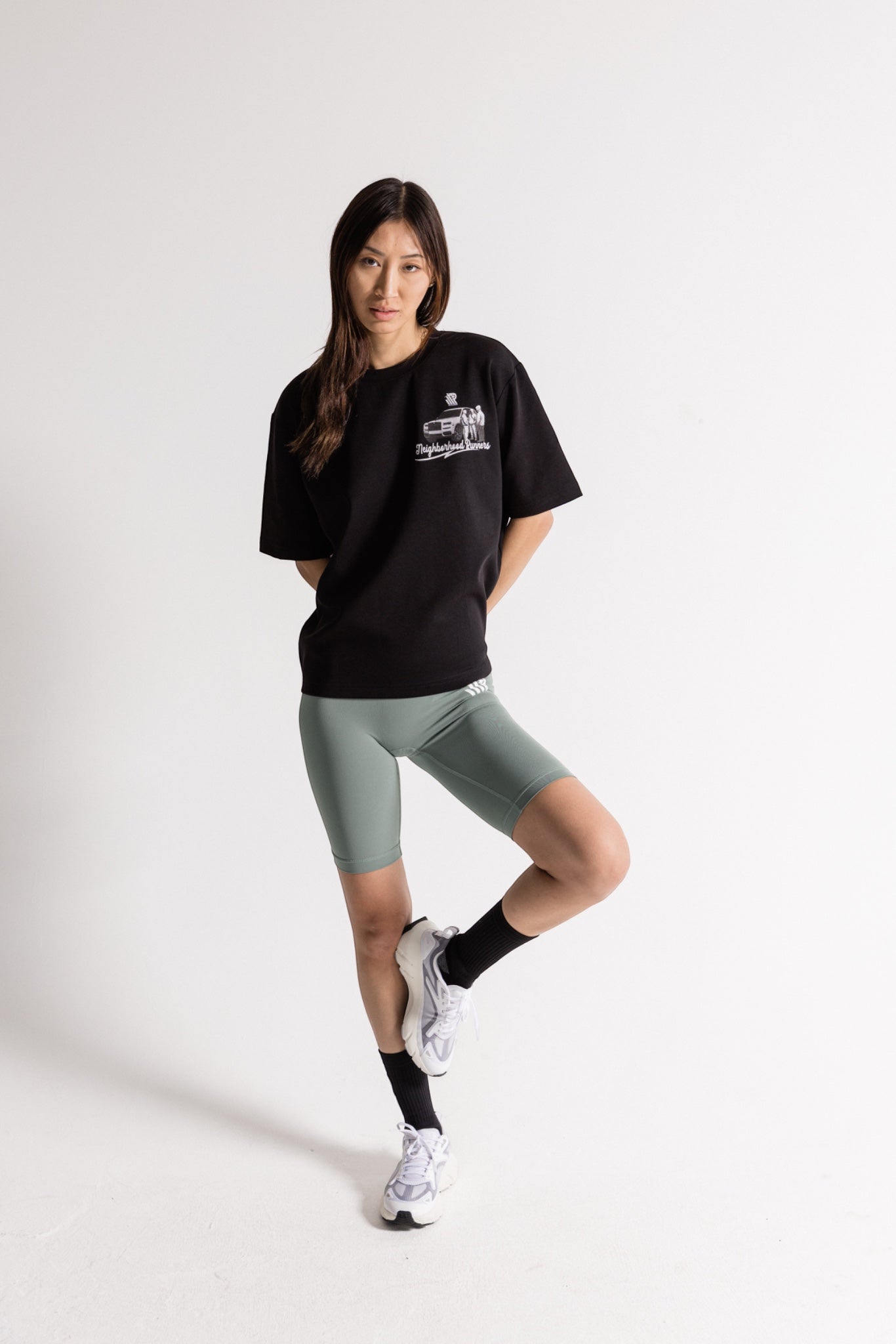 Thigh-Length Biker Shorts