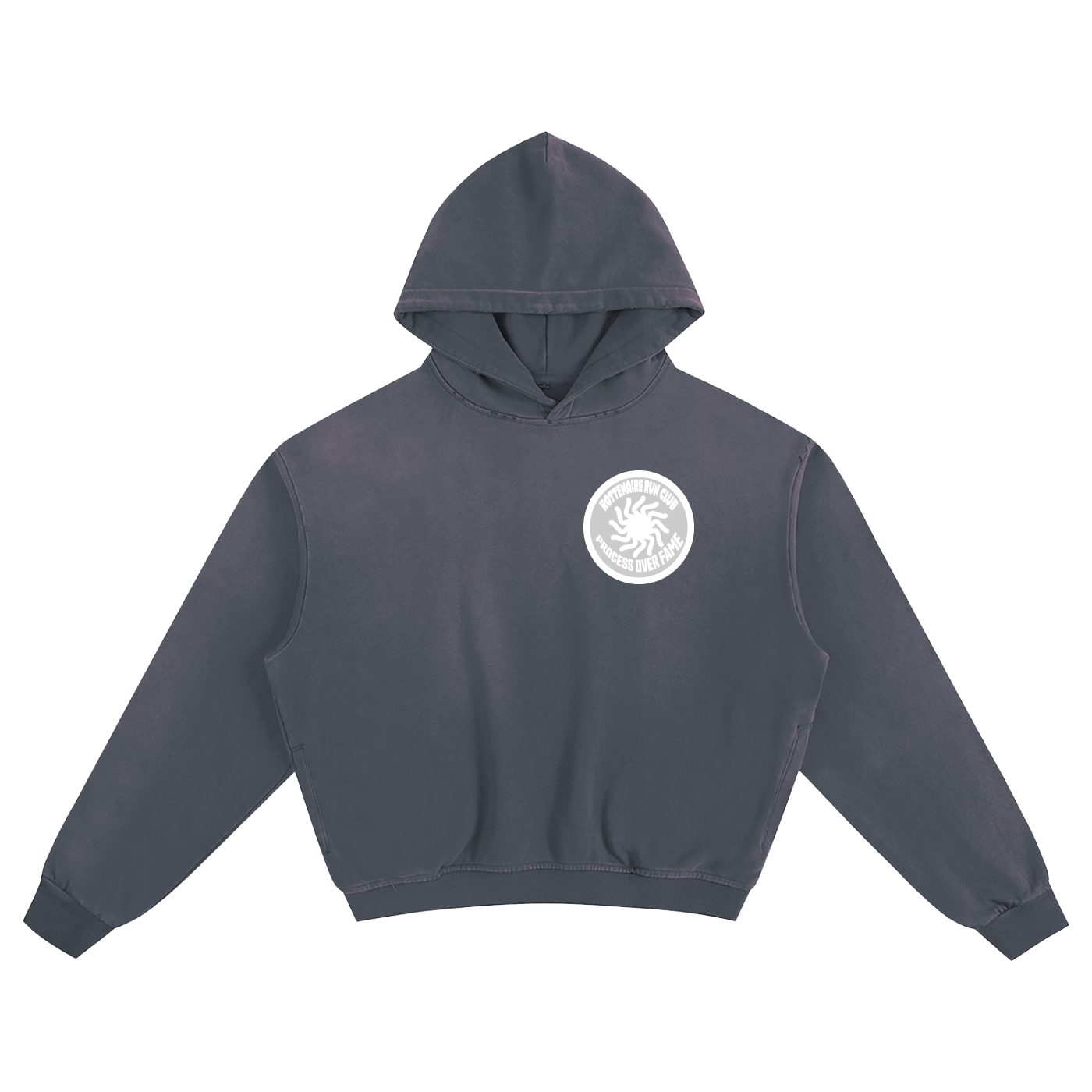 Rottenaire Run Club Process Boxy Hoodie